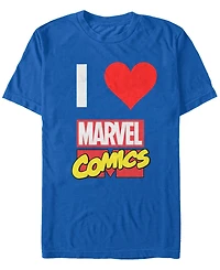 Marvel Men's I Heart Marvel Comics, Short Sleeve T-Shirt