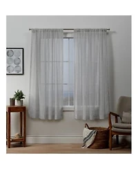 Exclusive Home Itaji Sheer Rod Pocket Top Curtain Panel Pair