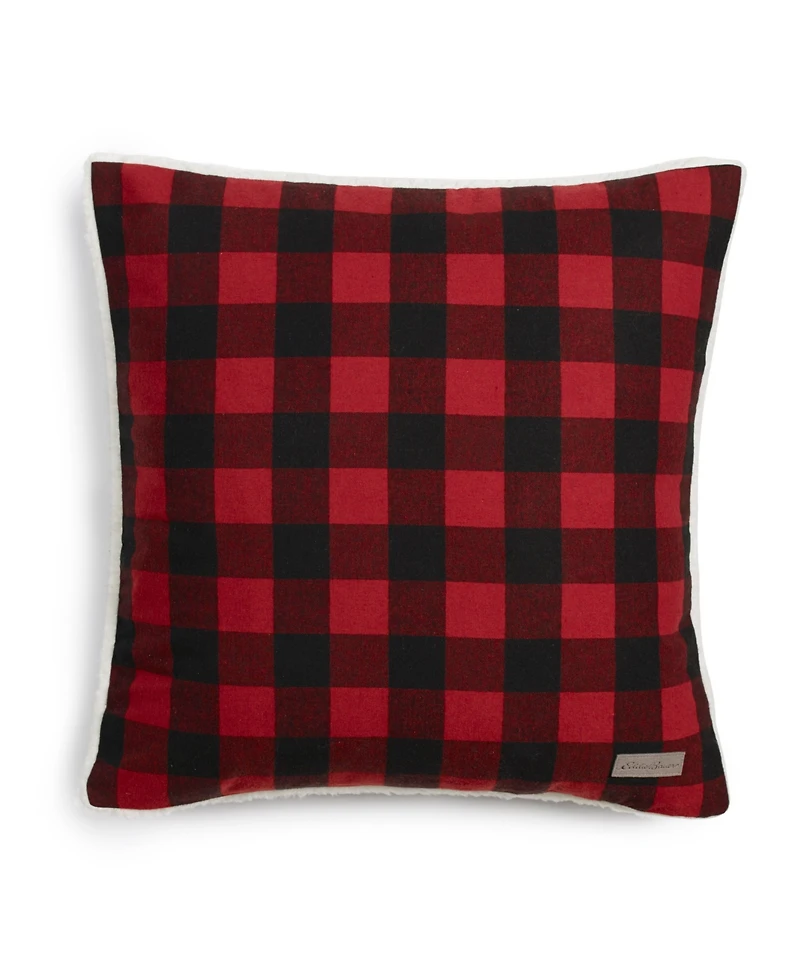 Eddie Bauer Cabin Plaid Cotton Yarn Dyed Flannel Decorative Pillow and Throw Set