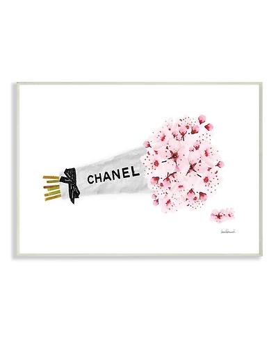 Stupell Industries Fashion Chanel Wrapped Cherry Blossoms Wall Plaque Art, 13" L x 19" H