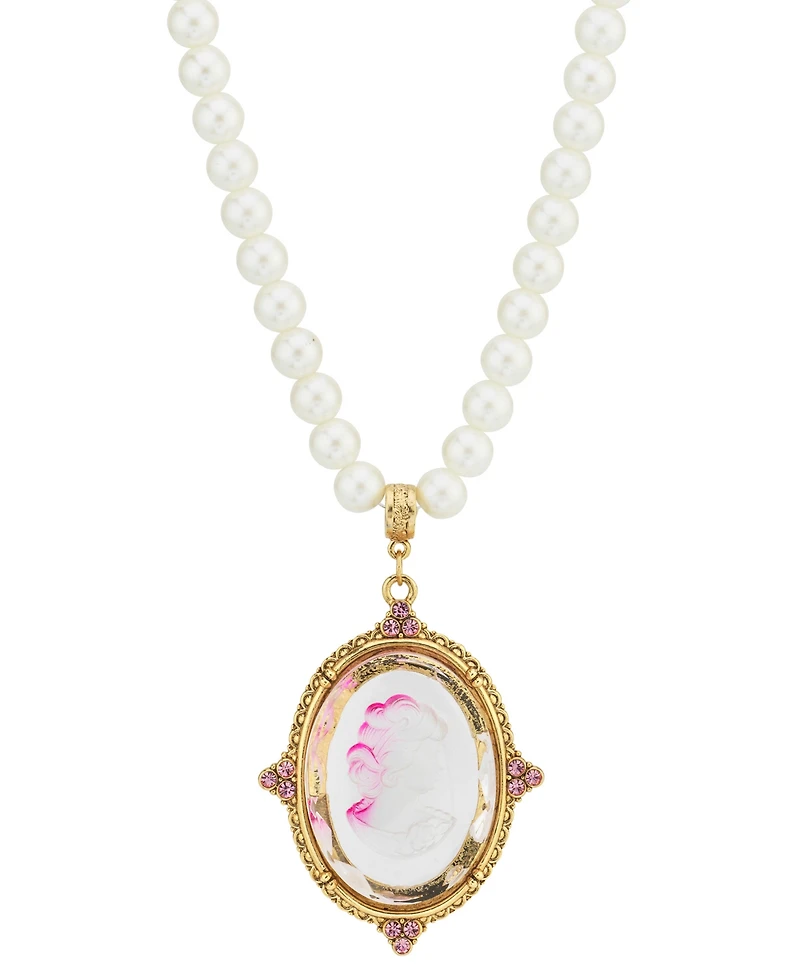 2028 Gold-Tone Pearl Necklace
