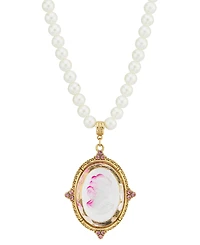 2028 Gold-Tone Pearl Necklace