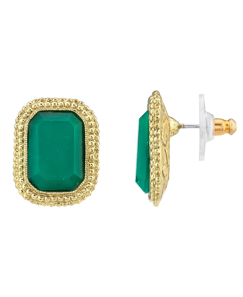 2028 Gold-Tone Post Earrings