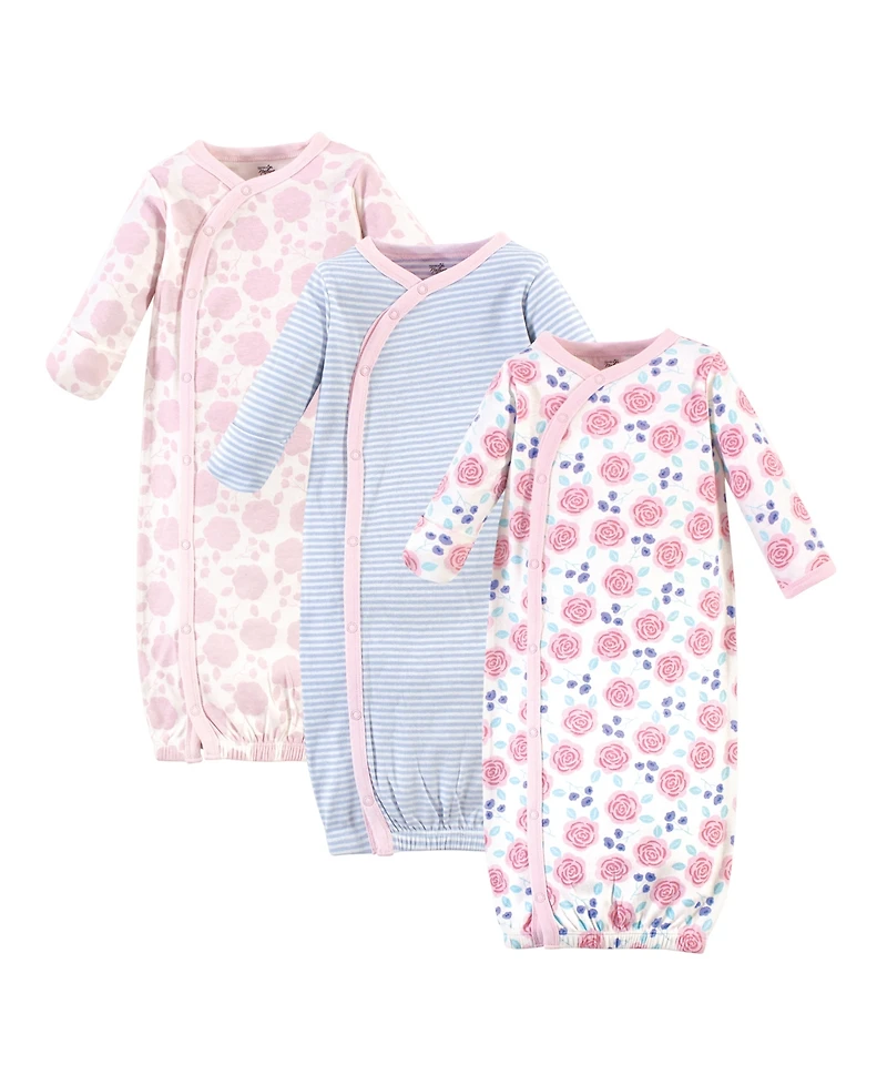 Touched by Nature Baby Girls Natural Cotton Kimono Gowns