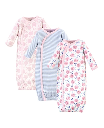 Touched by Nature Baby Girls Natural Cotton Kimono Gowns