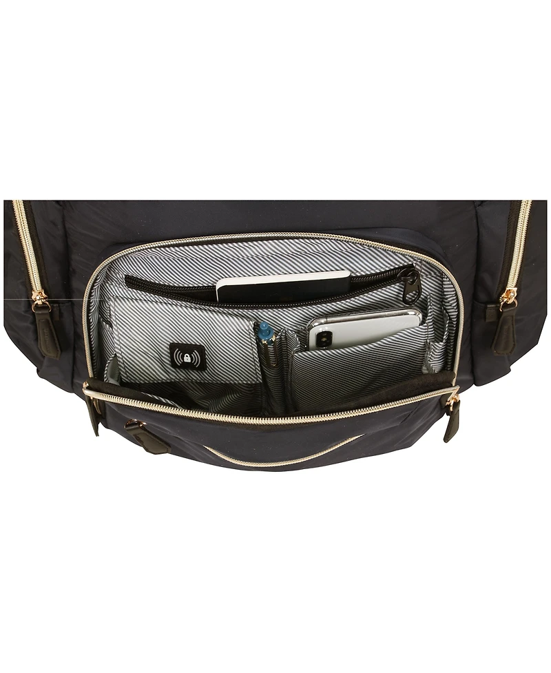 Sophie Women's Silky Nylon 15" Laptop & Tablet Anti-Theft Rfid Backpack