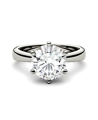Moissanite Solitaire Engagement Ring 3-1/10 ct. t.w. Diamond Equivalent 14k White or Yellow Gold