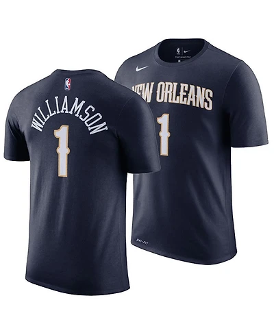 Men's Zion Williamson Navy New Orleans Pelicans 2019,2020 Name & Number Performance T-shirt