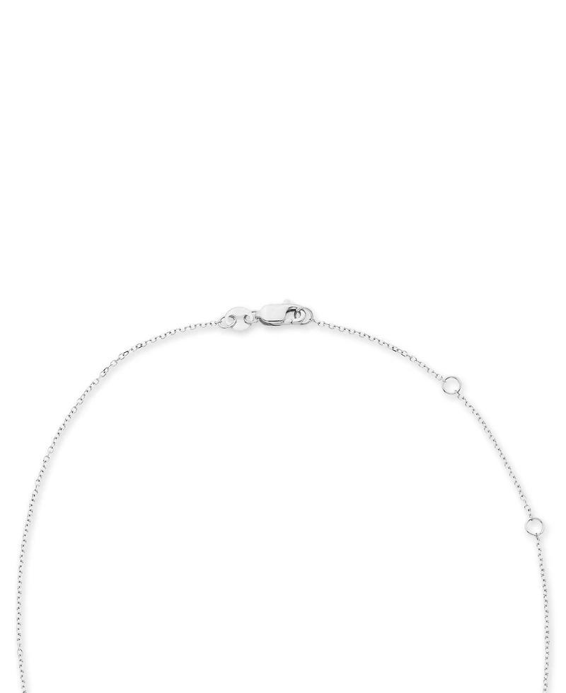 Cultured Freshwater Pearl (7 mm) Diamond Accent Necklace in Sterling Silver