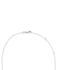 Cultured Freshwater Pearl (7 mm) Diamond Accent Necklace in Sterling Silver