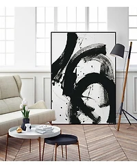 Giant Art 40" x 30" Onyx Gesture Ii Art Block Framed Canvas