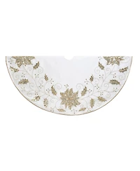 Kurt Adler 54-Inch Ivory Holly Tree Skirt