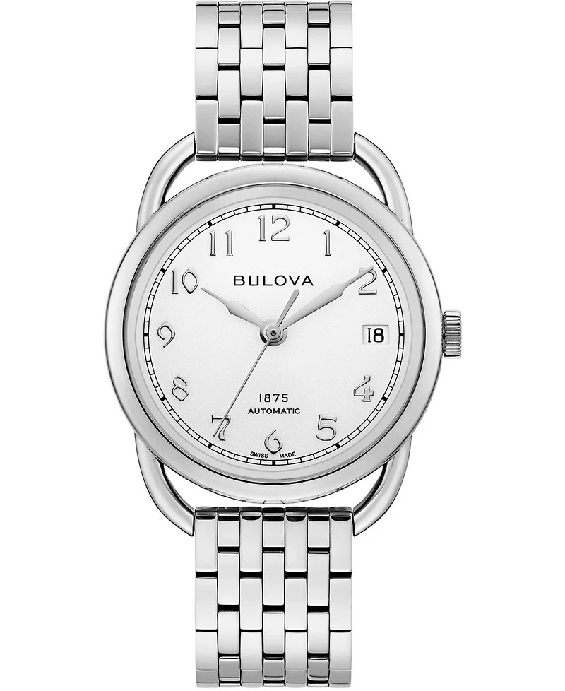 Limited Edition Bulova Women's Swiss Automatic Joseph Bulova Stainless Steel Bracelet Watch 34.5mm