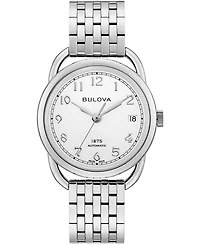 Limited Edition Bulova Women's Swiss Automatic Joseph Bulova Stainless Steel Bracelet Watch 34.5mm