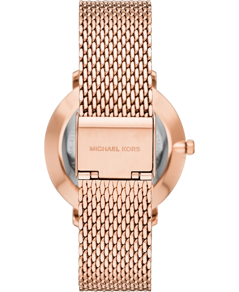 Michael Kors Women's Pyper Rose Gold-Tone Stainless Steel Mesh Bracelet Watch 38mm