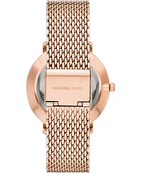Michael Kors Women's Pyper Rose Gold-Tone Stainless Steel Mesh Bracelet Watch 38mm