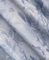 Hilary Watercolor Floral Linen Blend Semi-Sheer Rod Pocket Curtain Panel