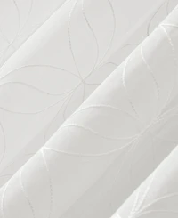 Tamaryn Embroidered Trellis Sheer Rod Pocket Curtain Panel