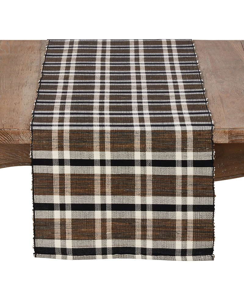 Saro Lifestyle Plaid Woven Water Hyacinth Placemat Set of 4