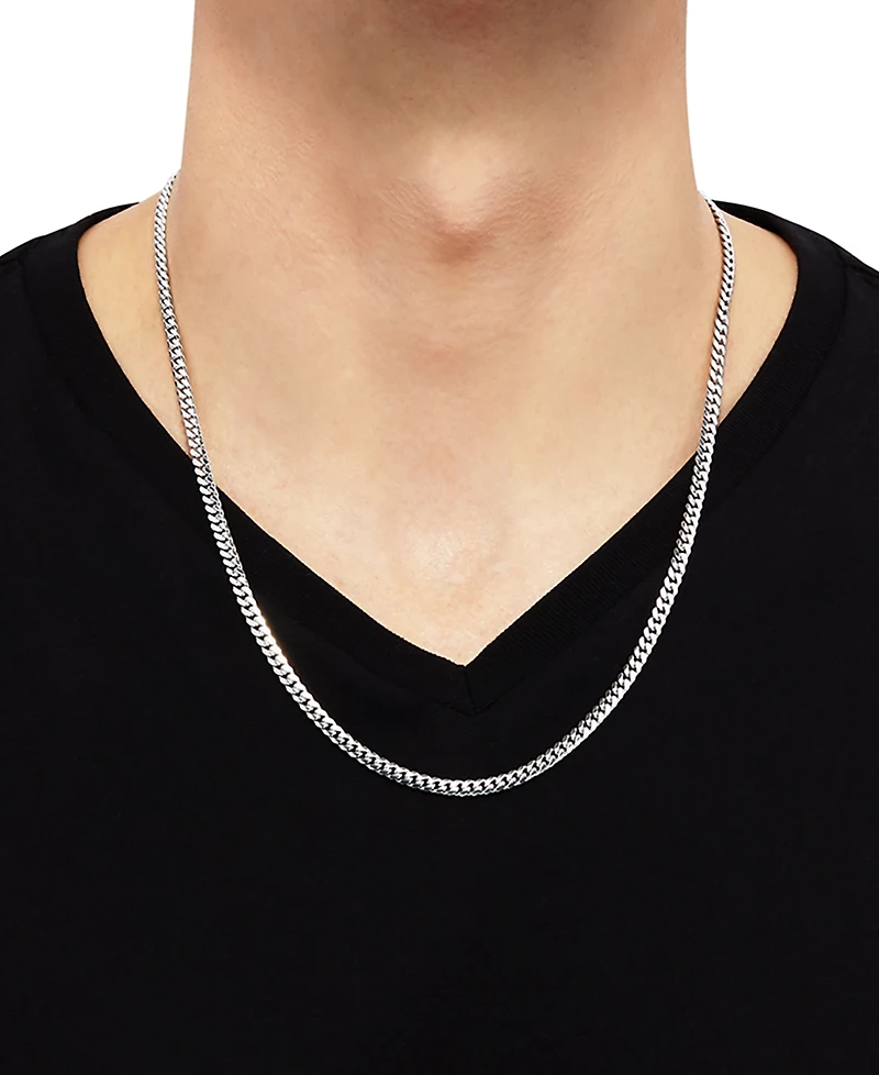 Cuban Link 22" Chain Necklace in Sterling Silver