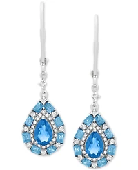 Garnet Teardrop Drop Earrings (1-1/2 ct. t.w.) Sterling Silver (Also Blue Topaz, Pink Morganite, Peridot & Citrine)