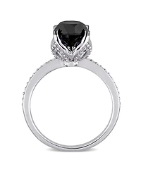 Black and White Diamond (2 ct. t.w.) Engagement Ring 14k Gold