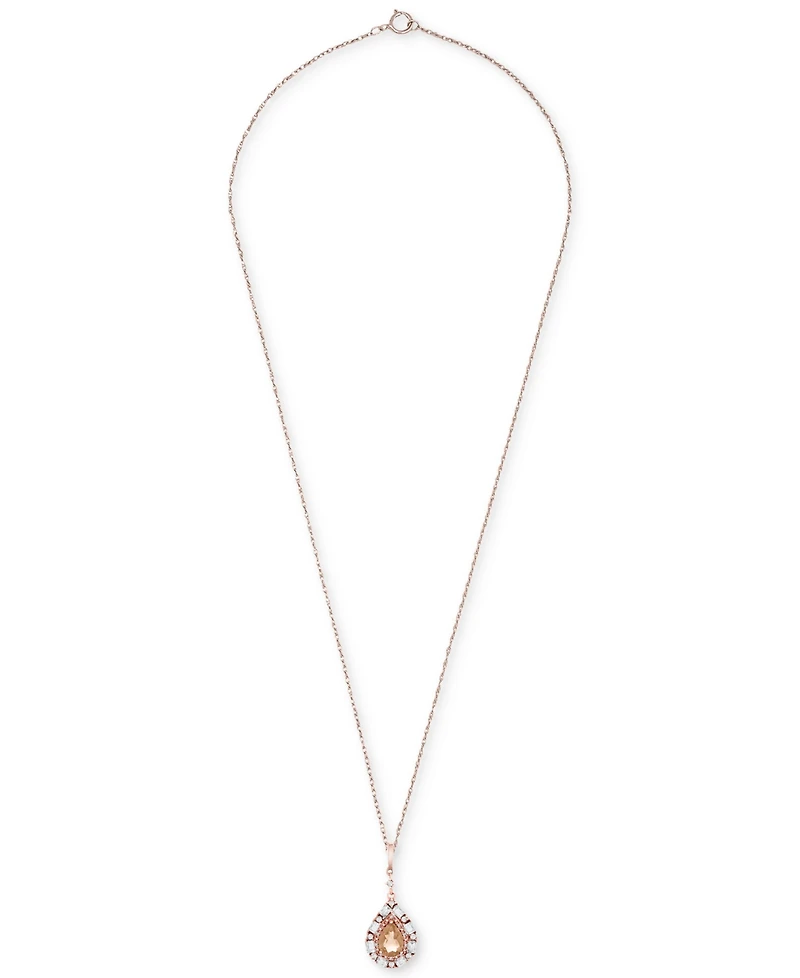Multi-Gemstone Teardrop 18" Pendant Necklace (1 ct. t.w.) Sterling Silver