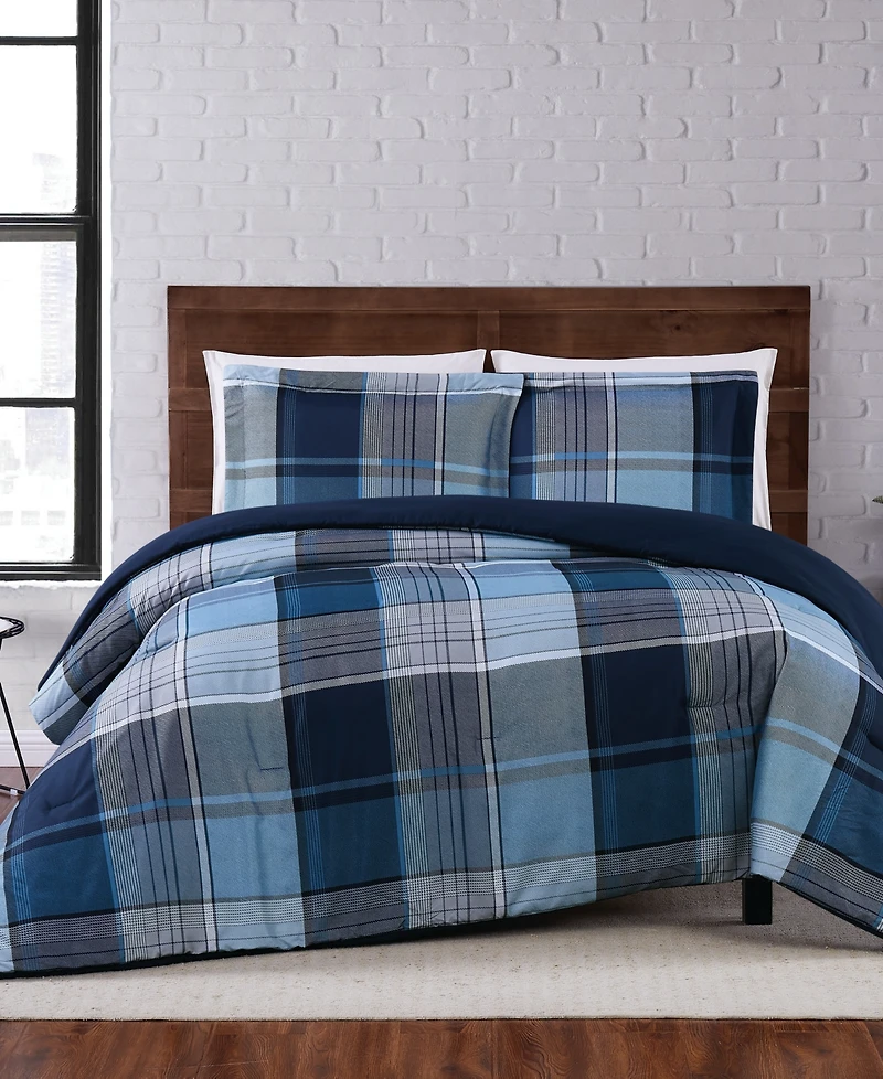 Truly Soft Trey Plaid 2-Pc. Comforter Set, Twin Xl