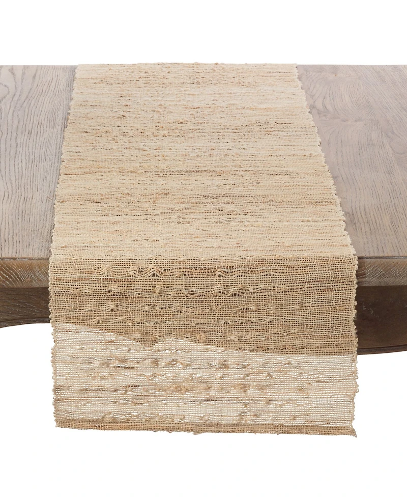 Saro Lifestyle Woven Nubby Natural Table Runner