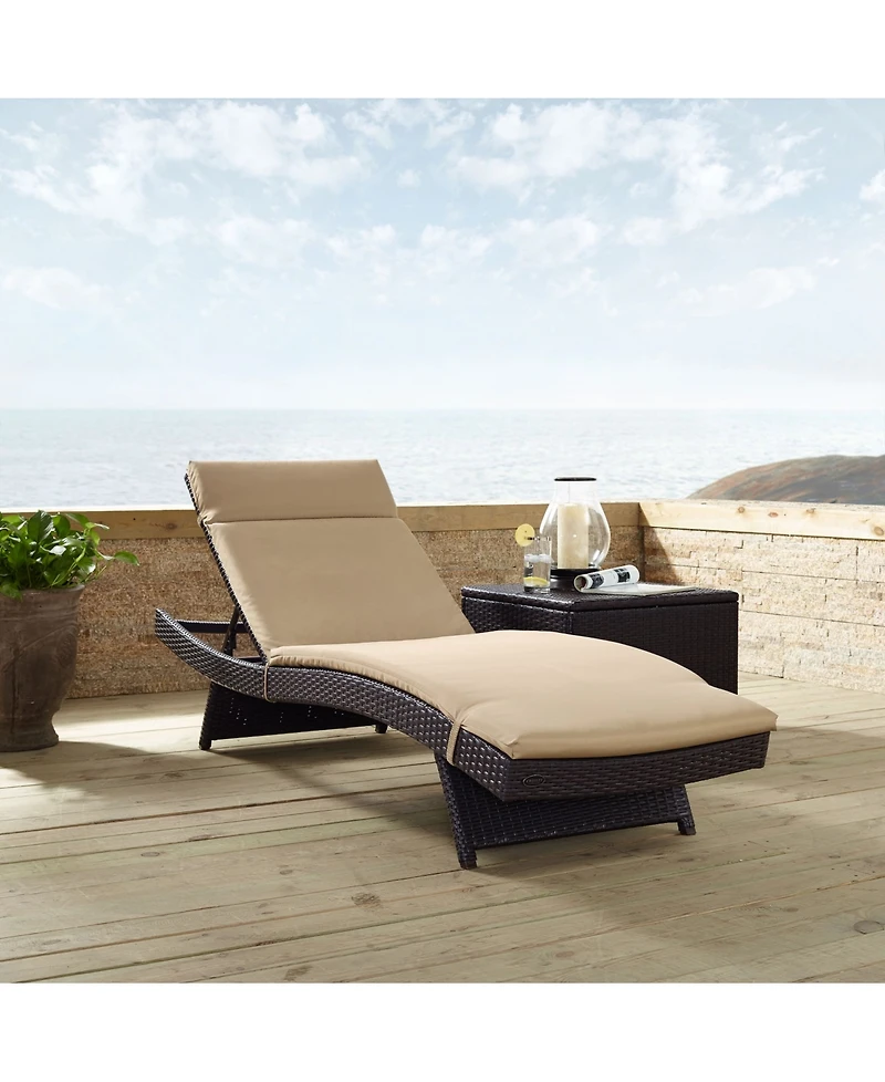 Crosley Biscayne Chaise Lounge With Cushion