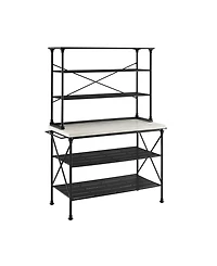 Crosley Madeleine 2 Piece Kitchen Island Hutch Set