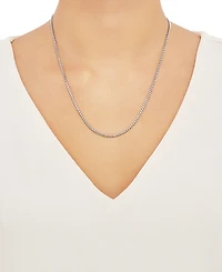 Rounded Box Link 20" Chain Necklace in Sterling Silver or 18k Gold-Plated Over Sterling Silver