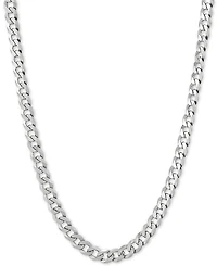 Flat Curb Link 22" Chain Necklace (5mm) 18k Gold-Plated Sterling Silver or