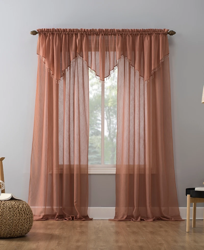 Crushed Sheer Voile Rod Pocket Curtain Panel