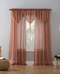 Crushed Sheer Voile Rod Pocket Curtain Panel