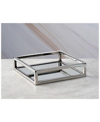 Classic Touch Mirrored Napkin Holder with Chrome Rails