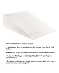 Baldwin Rayon from Bamboo Fiber Cover Memory Foam Bed Wedge Pillow