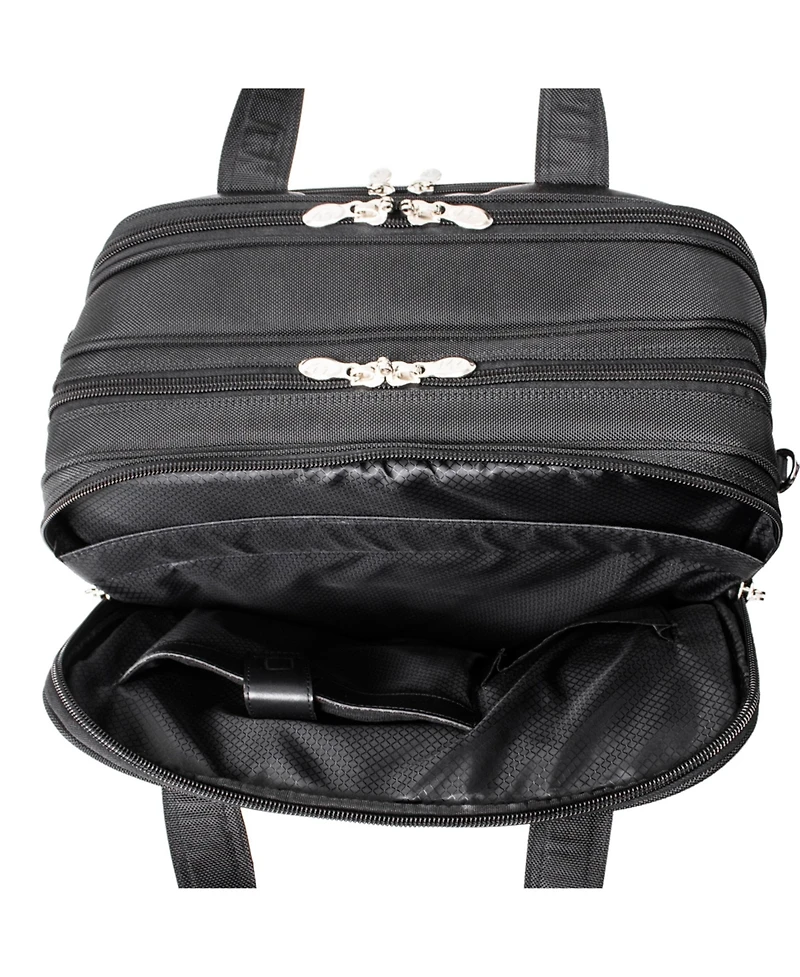 McKlein Chicago, 15" Patented Detachable -Wheeled Laptop Briefcase