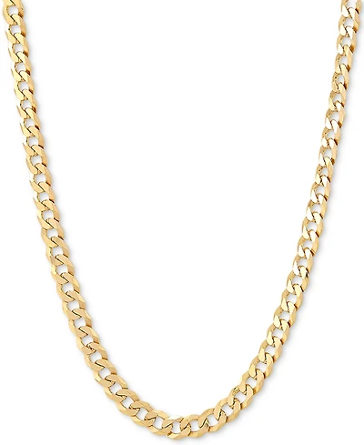 Flat Curb Link 22" Chain Necklace (5mm) 18k Gold-Plated Sterling Silver or