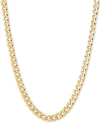Flat Curb Link 22" Chain Necklace (5mm) 18k Gold-Plated Sterling Silver or