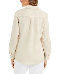 Charter Club Petite 100% Linen Button-Front Shirt, Created for Macy's