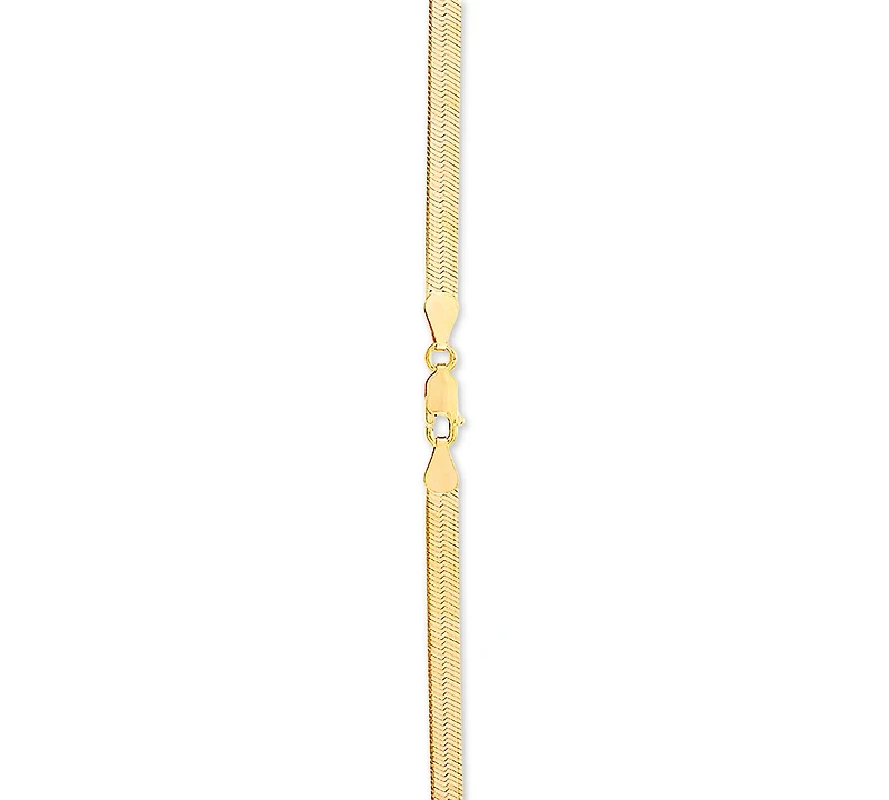 Herringbone Link 20" Chain Necklace (4.5mm) in 18k Gold-Plated Sterling Silver