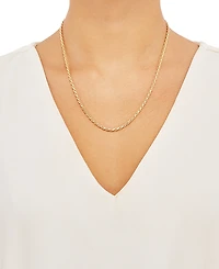 Rope Link 20" Chain Necklace in 18k Gold-Plated Sterling Silver