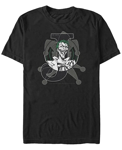 Fifth Sun Dc Men's Batman The Joker Card Short Sleeve T-Shirt