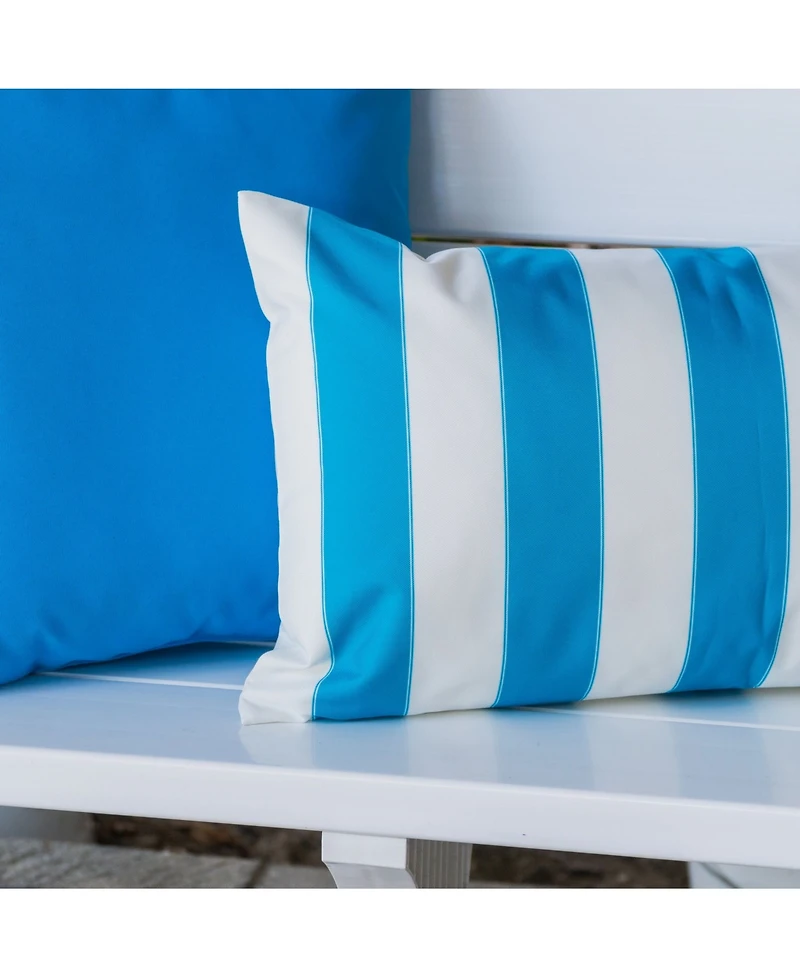 Homey Cozy Olivia Stripe Indoor/Outdoor Decorative Pillow, 12" x 20"