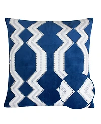 Homey Cozy Vivian Applique Velvet Decorative Pillow, 20" x 20"