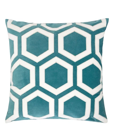 Homey Cozy Sadie Applique Velvet Decorative Pillow, 20" x 20"