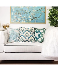 Homey Cozy Amy Embroidery Decorative Pillow, 20" x 20"