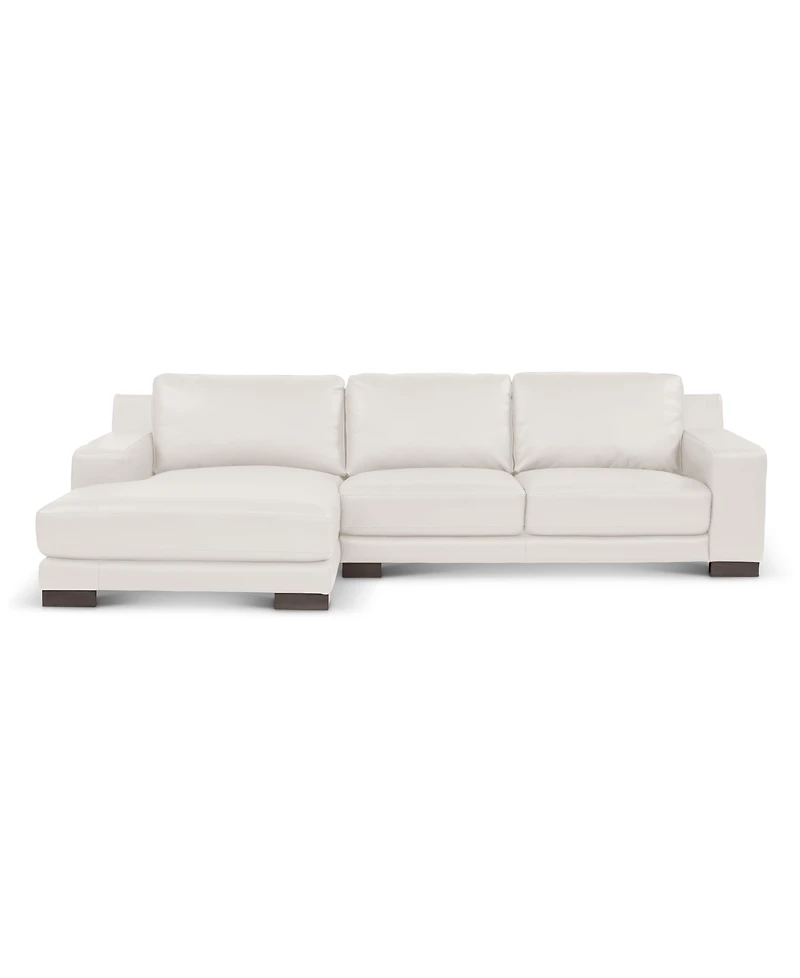 Closeout! Darrium 2-Pc. Leather Sofa with Chaise, Created for Macy's
