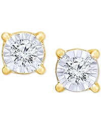 TruMiracle Diamond Stud Earrings (3/8 ct. t.w.) 14k White, Yellow, or Rose Gold